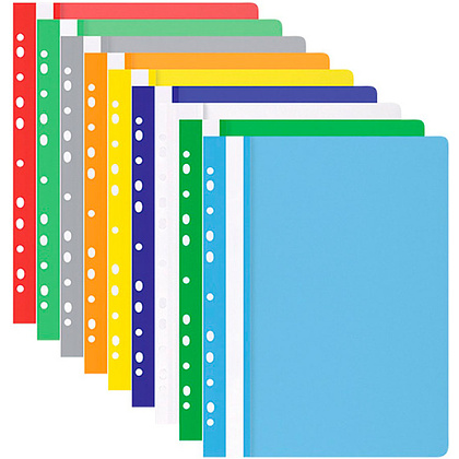 Папка-скоросшиватель с перфорацией "Office Product", А4, синий - 2
