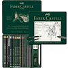 Карандаш чернографитный "Castell 9000", 19 штук, в металлическом футляре - 2