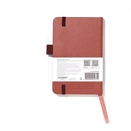 Скетчбук "Sketchmarker", 9х14 см, 140 г/м2, 80 листов, красный винтаж - 2