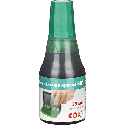 Краска штемпельная "Colop", 25 мл, зеленый