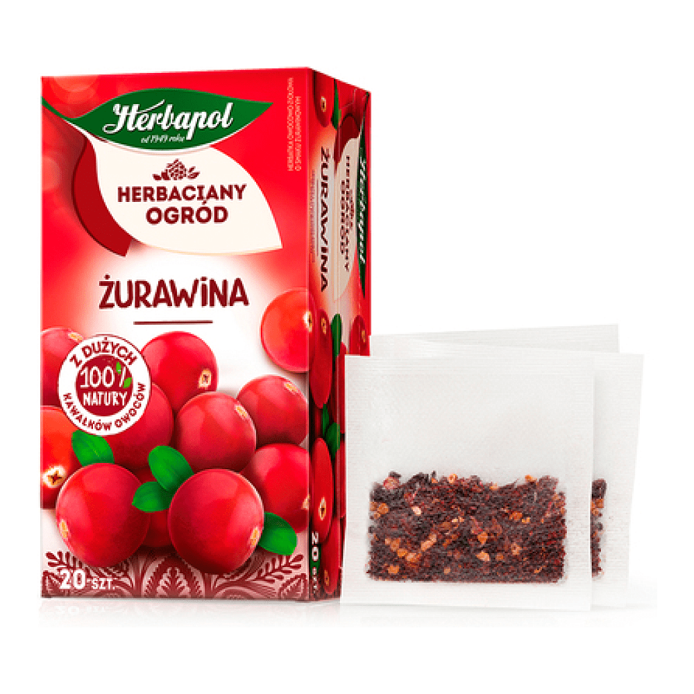 Чай "Herbapol", 20 пакетиков x2.5 г, фруктовый, со вкусом клюквы