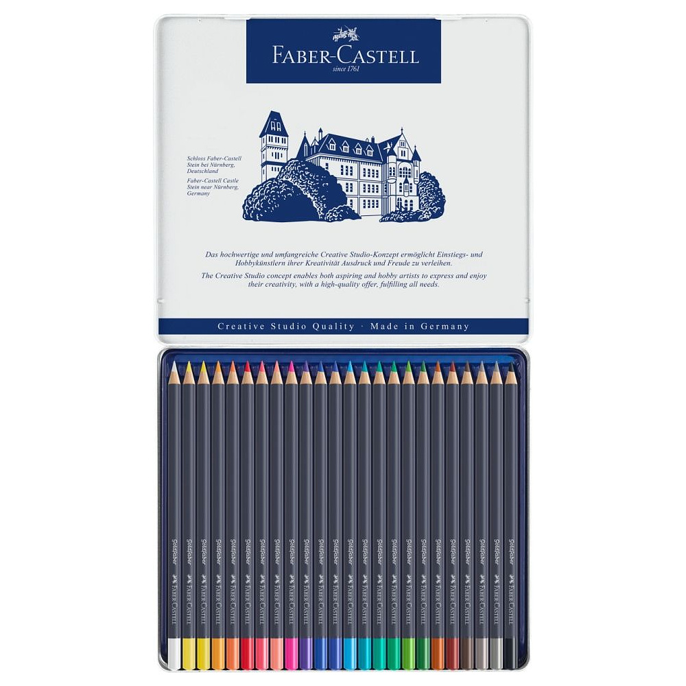 Карандаши цветные "Goldfaber", 24 шт., металлическая упаковка - 3