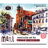 Краски акварельные "Aquarius. Mini Urban Sketcher set", 8 цветов, полукюветы, коробка, розовая - 3