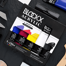 Набор акриловых красок "Blockx. Primaries", 5 цветов, 120 мл