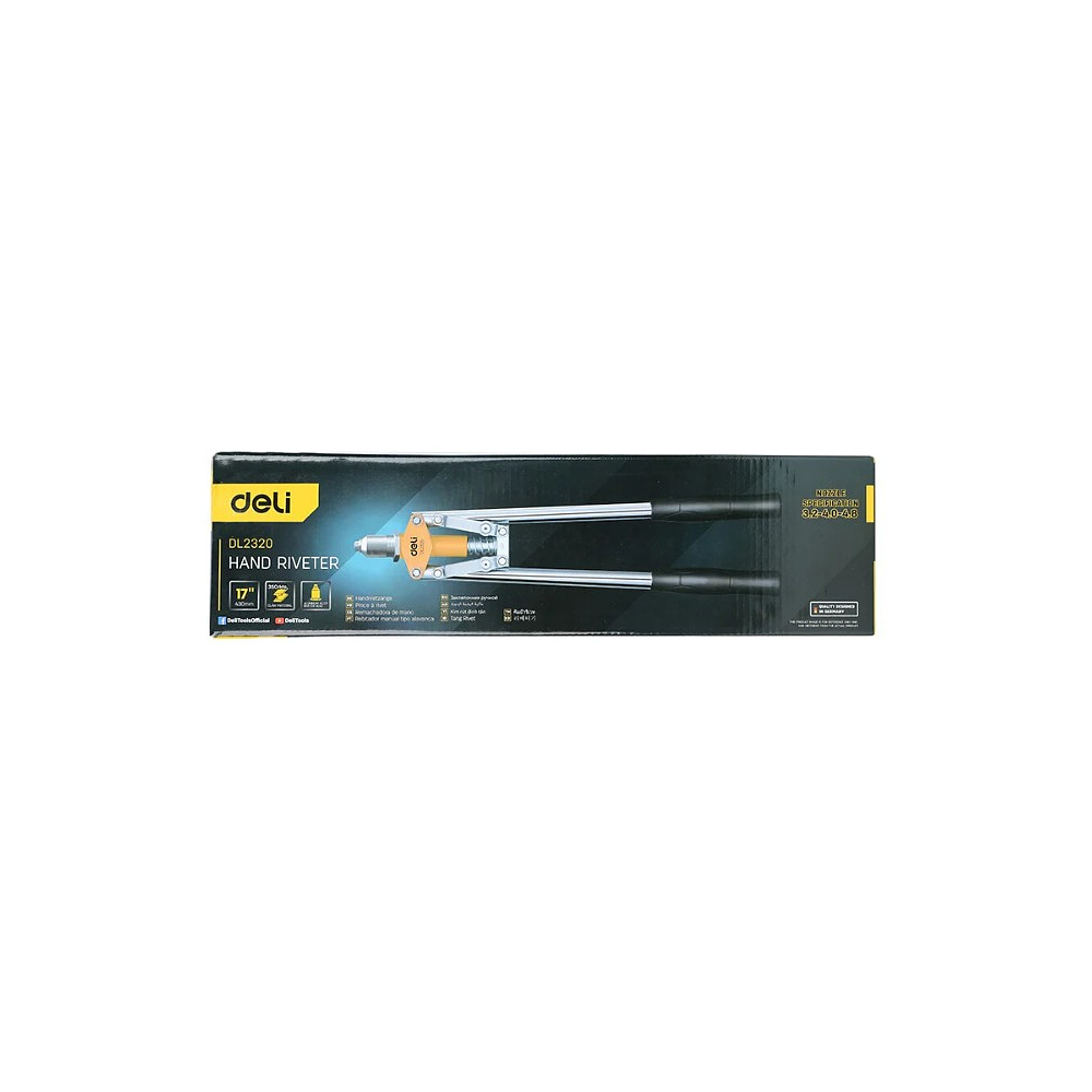 Заклепочник двуручный Deli YS EDL2320, 420 см, 2.4-4.8 мм - 7