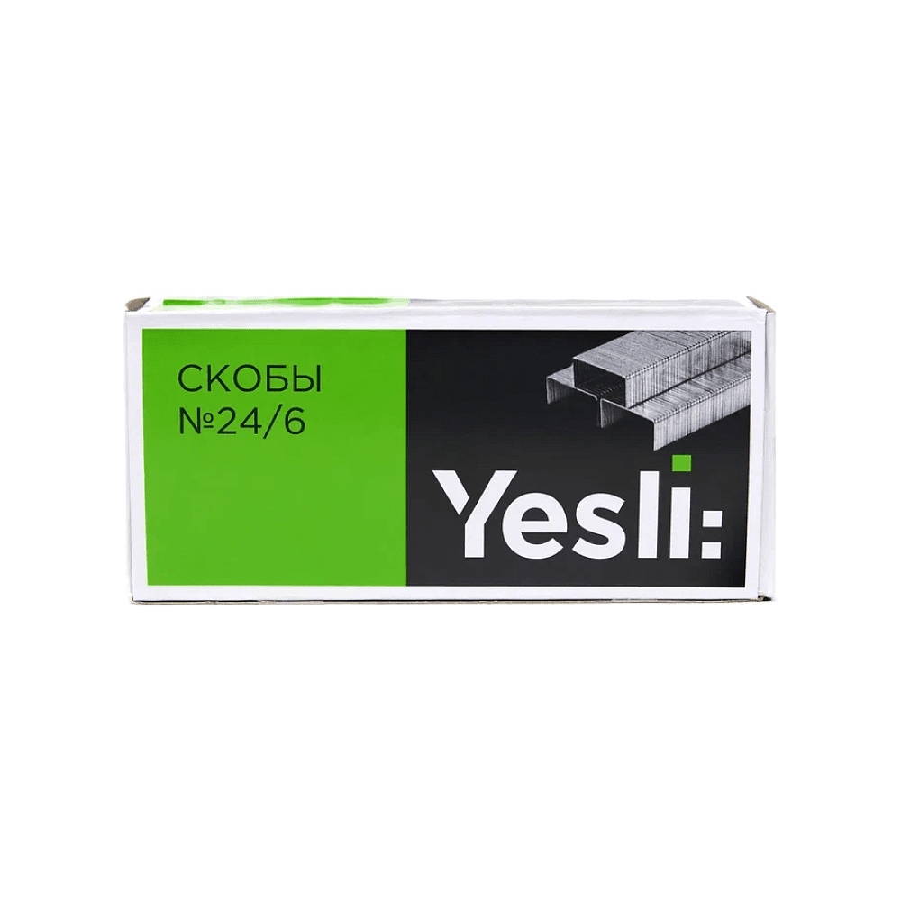 Скоба "Yesli:",  24/6, 10000 шт, металлик