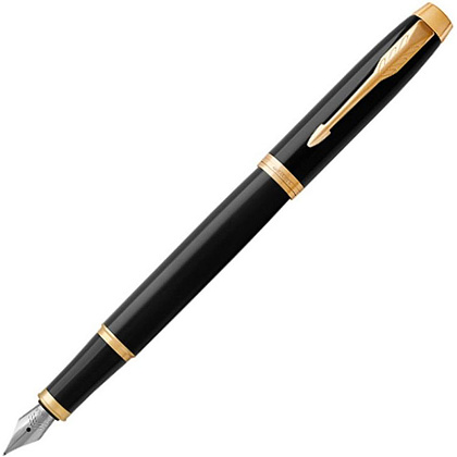 Ручка перьевая "Parker IM Black GT", F, черный, золотистый, патрон черный