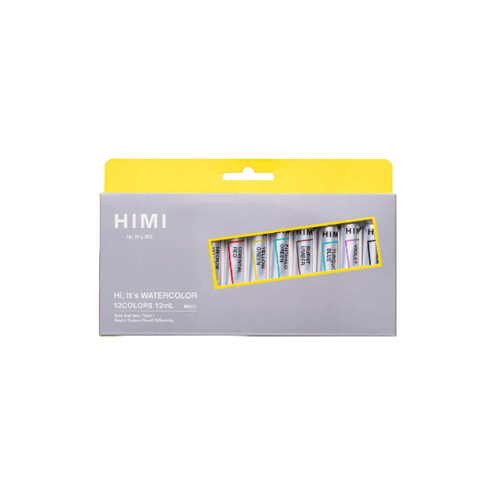Краски акварельные "Himi Miya", 12 цветов, тубы - 10