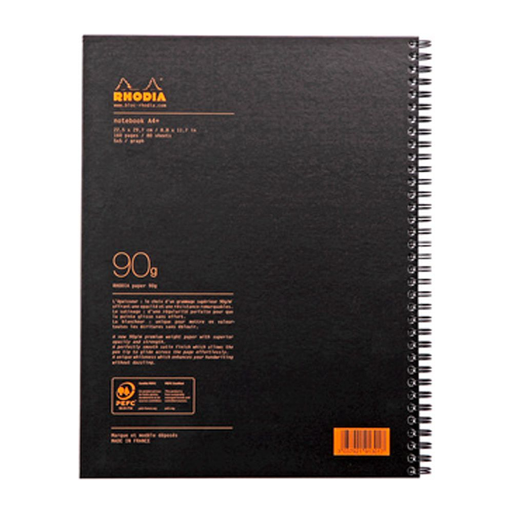 Блокнот "Rhodia", А4+, 80 листов, в клетку, черный - 3