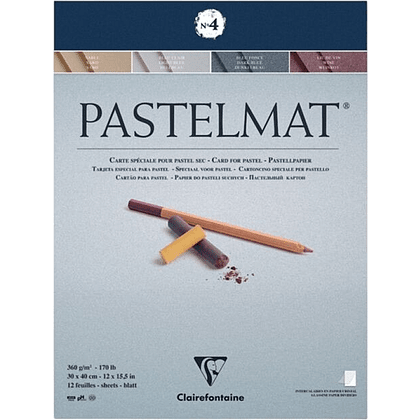 Блок бумаги "Pastelmat", 30x40 см, 360 г/м2, 12 листов, 4 цвета