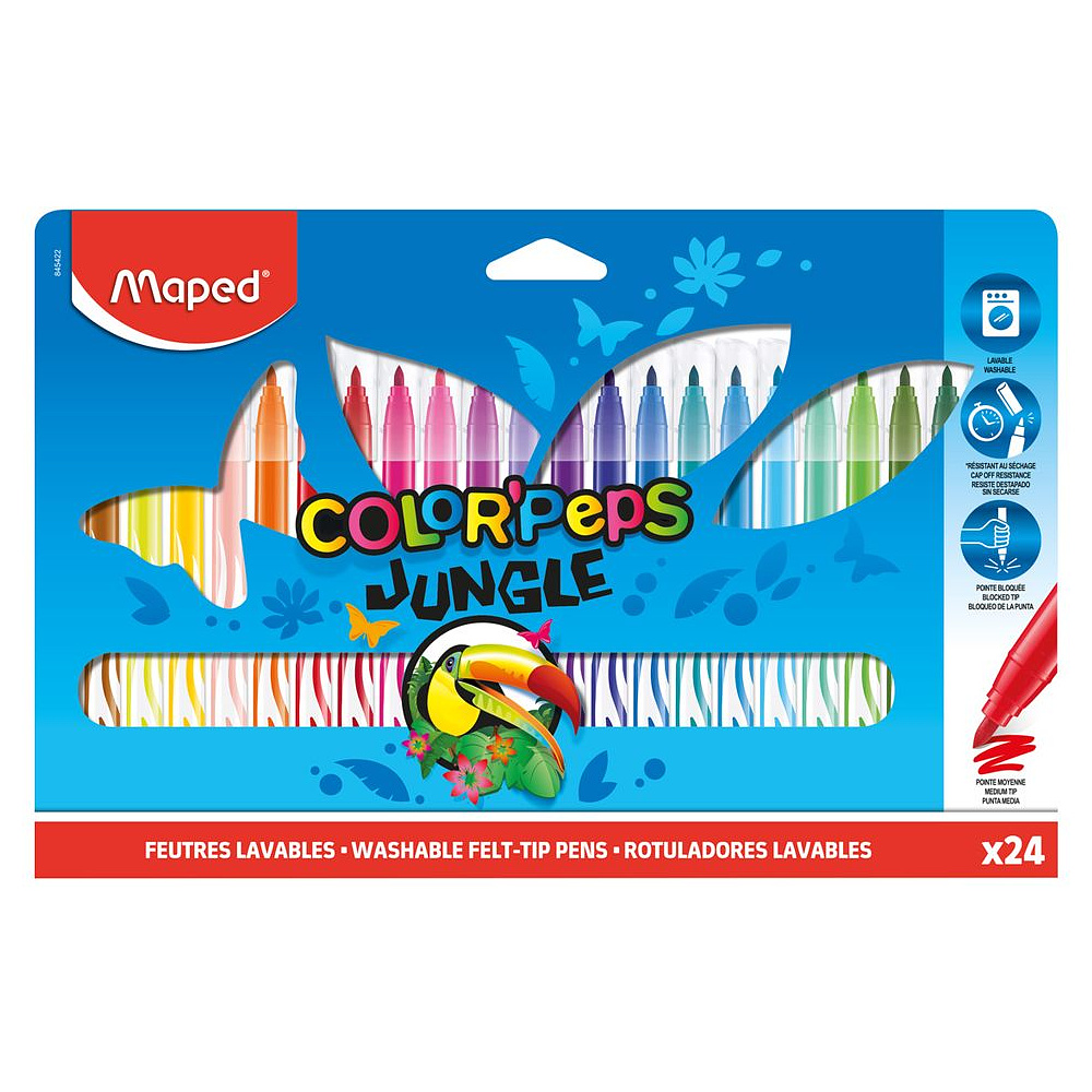 Фломастеры Maped "Jungle", 24 шт