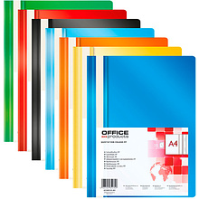 Папка скоросшиватель "Office Products", А4, красный