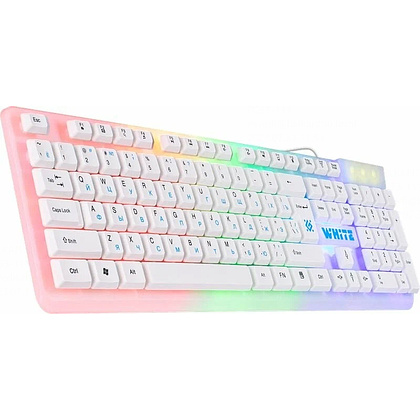 Клавиатура Defender "White Rainbow GK-172 RU", USB, проводная, белый - 4