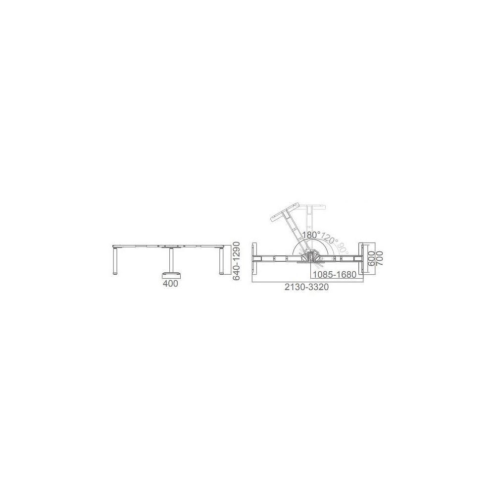 Каркас стола с электроприводом трехмоторный AOKE, Well Desk Wing Pro, черный (AK3YJYT-TYZF3-90/120/180 BK) - 9