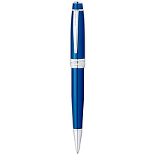 Ручка шариковая автоматическая "Cross Bailey Blue Lacquer", 0.7 мм, синий, серебристый, стерж. черный