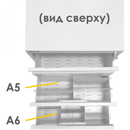 Шкаф картотечный "ТК7 (A5)", 1375x525x535 мм,  - 2