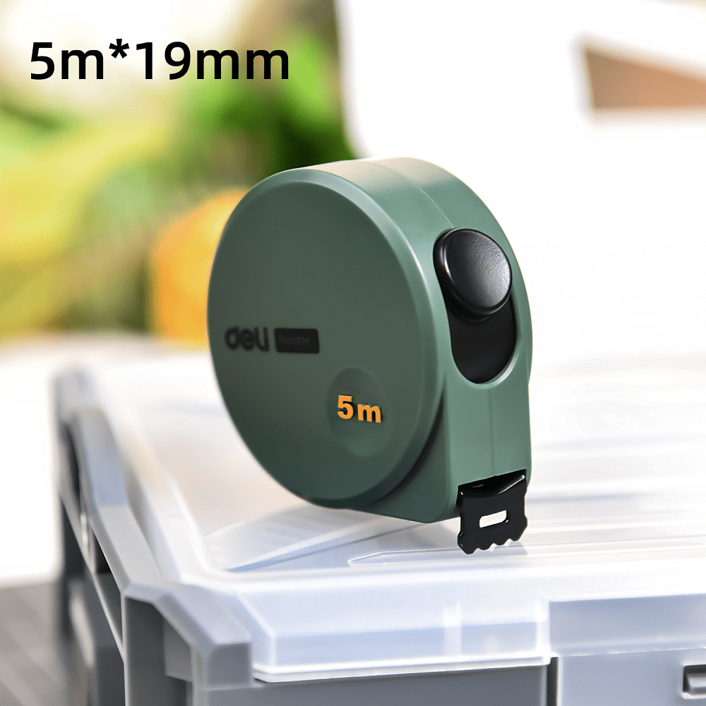 Рулетка Deli HS EHT8519L, 5 м х 19 мм, Soft Touch, зеленый - 2