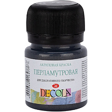 Краска акриловая перламутровая "Декола", 810 черная, 20 мл., банка