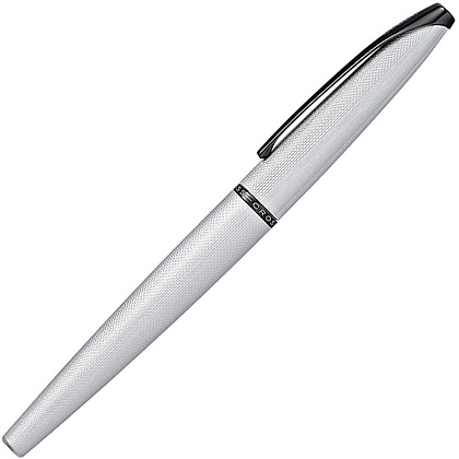Ручка перьевая "Cross ATX Brushed Chrome Fountain Pen", M, белый, черный, патрон черный - 4