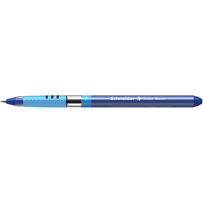 Ручка шариковая "Schneider Slider Basic F", синий, стерж. синий - 4