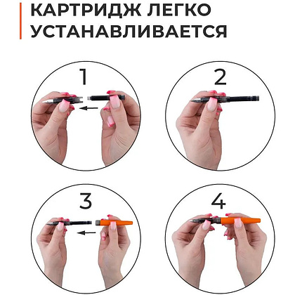 Картридж для перьевой ручки "Малевичъ", набор 15 шт, черный - 2