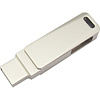 USB Flash накопитель 3.0 32 Gb СК-046, TypeC Dual, металл, серебристый   - 2
