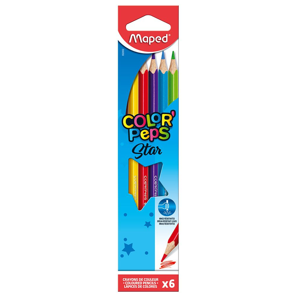 Цветные карандаши Maped "Color Peps", 6 цветов