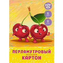 Картон перламутровый мелованный "Вместе лучше!"