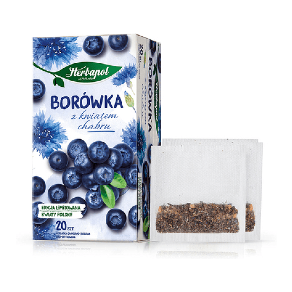 Чай "Herbapol", 20 пакетиков x2.3 г, фруктовый, со вкусом черники и василька