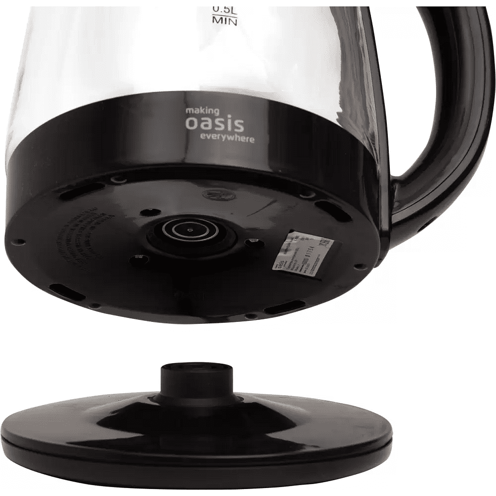 Электрочайник Oasis K-8GB, пластик, стекло, черный - 5