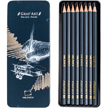 Набор чернографитных карандашей Малевичъ "Graf'Art", 8 шт. - 2
