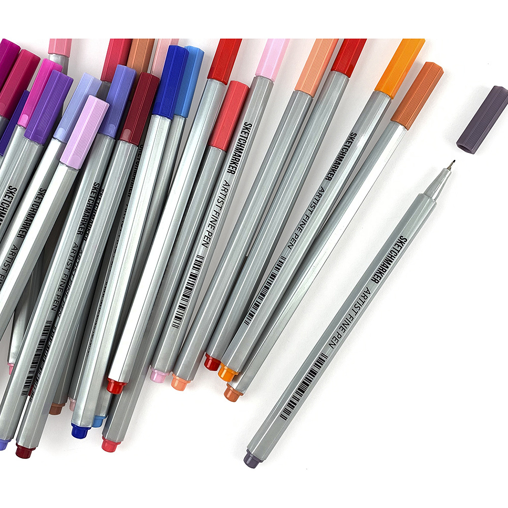 Ручка капиллярная "Sketchmarker", 0.4 мм, зеленый флуоресцентный - 6