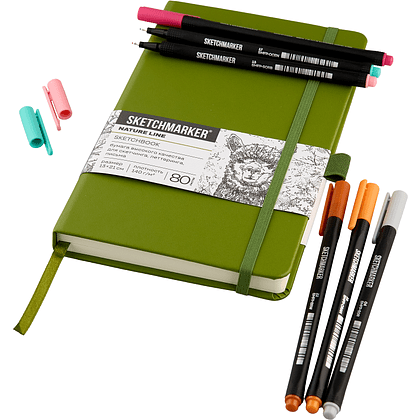 Ручка капиллярная "Sketchmarker Artist fine pen Mid", 6 шт - 3