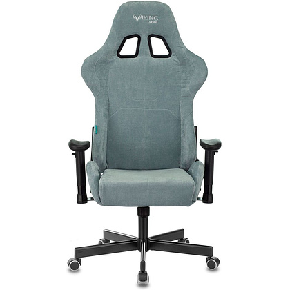 Кресло игровое Бюрократ VIKING "KNIGHT LT28 FABRIC", ткань, металл, серо-голубой  - 5