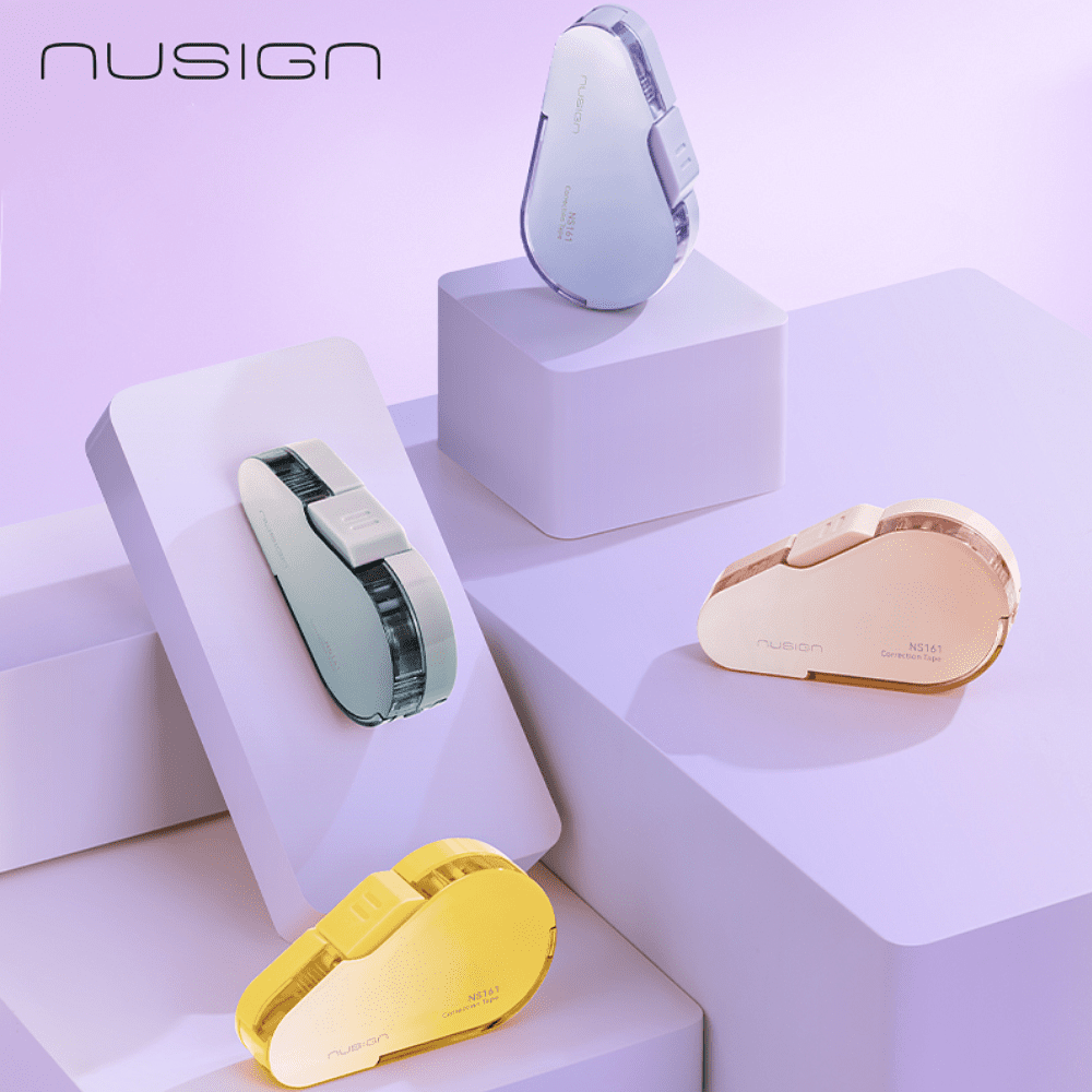 Корректор роллер "Nusign 161", 6 мх5 мм, розовый - 2