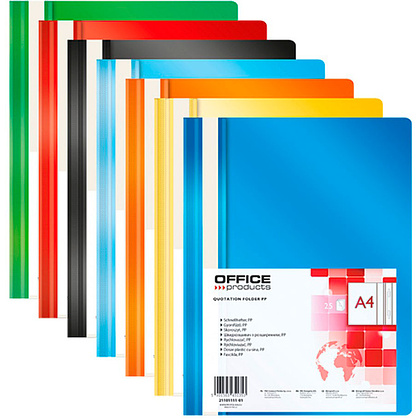 Папка скоросшиватель "Office Products", А4, желтый - 2