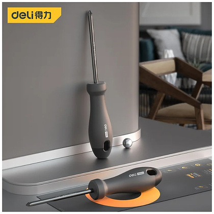 Отвертка Deli HS EHT1206, PH2х150 мм, Soft Touch, черный - 3