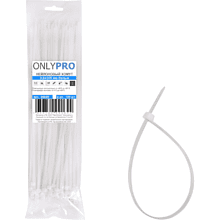 Хомут нейлоновый OnlyPro, 2.5х150 мм, белый, 100 шт