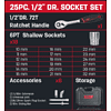 Набор инструмента 1/2" Deli RS EDQ43025, 25 шт. - 3
