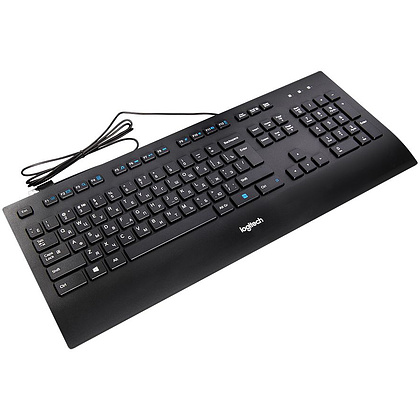 Клавиатура Logitech "K280e", USB, проводная, черный