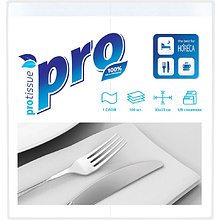Салфетки бумажные PROtissue 24х24см