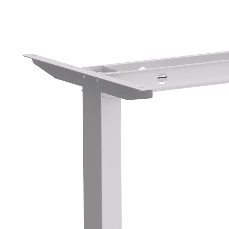 Стол с электроприводом WellDesk Basic 1300x675х18 белый/дуб санта-фе винтаж (9191460+9178196) - 4