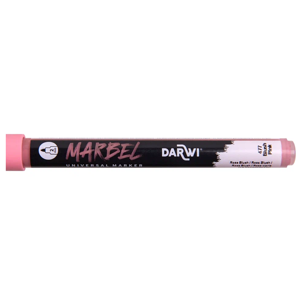 Маркер акриловый "Darwi.Marbel" 477, пудровый розовый - 3