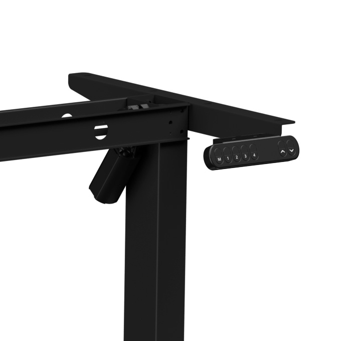 Стол с электроприводом WellDesk Basic 1300x675х18 черный/дуб термо черно-коричневый (9191456+9178193) - 3