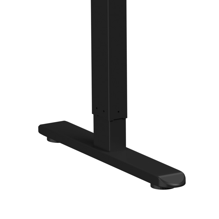 Стол с электроприводом WellDesk Basic 1300x675х18 черный/дуб санта-фе винтаж (9191456+9178196) - 5