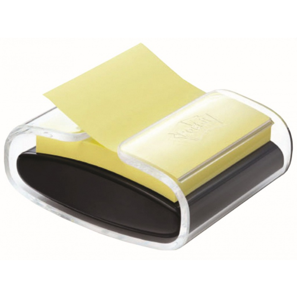 Диспенсер для бумаги "POST-IT PRO-B-1SSCY-R330", пластик, черный + 1 блок бумаги для заметок