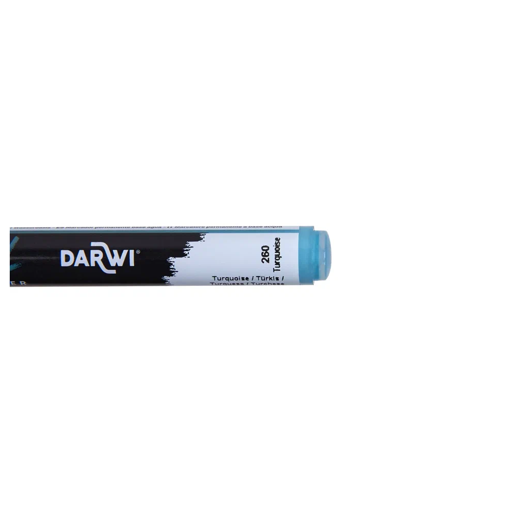 Маркер акриловый "Darwi.Marbel" 260, бирюзовый - 2